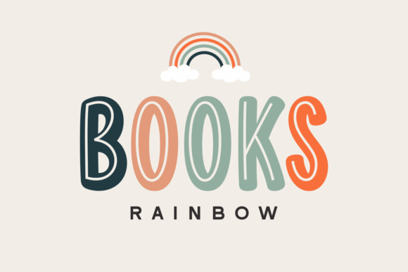 Books Rainbow Font