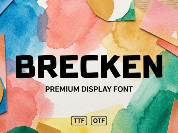 Brecken Font: Bold Display Type