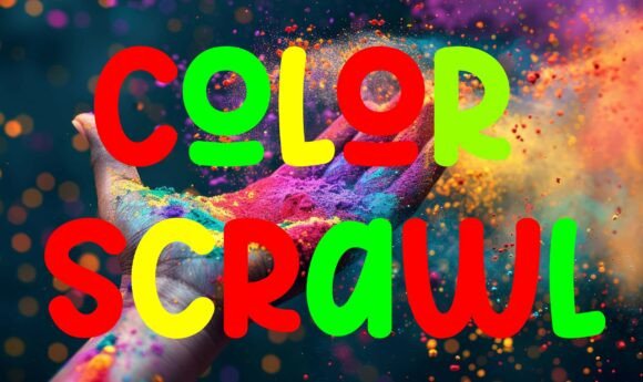 Color Scrawl Font for Bold Web Design