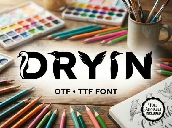 Dryin: A Bold Display Font for Creative Storytelling