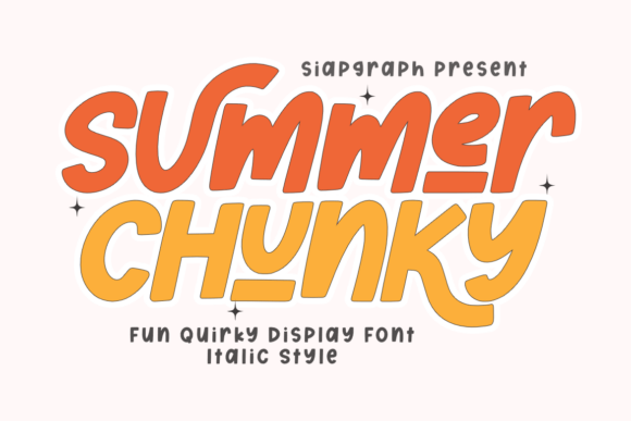 Summer Chunky Italic Font